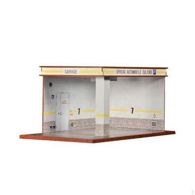 1/32 Diorama Car Parking Display Cabinet And LED Lighting Organizer, Simulation Die-Cast Garage,
