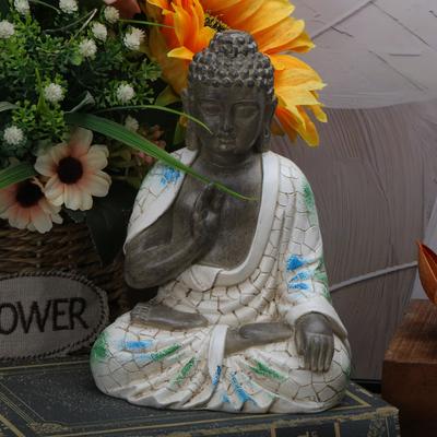 Meditating Buddha Statue Garden Decor Zen Buda Sculpture Home Decoration for Garden Yard Art Desk Porch Patio Outdoor Ornaments