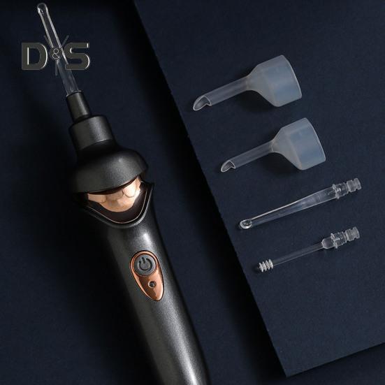 LED-Ohrreiniger-Set, elektrischer Ohrenschmalzentferner mit 5 weichen Spitzen, wiederaufladbar, wasserdicht, sicheres Ohrreinigungswerkzeug