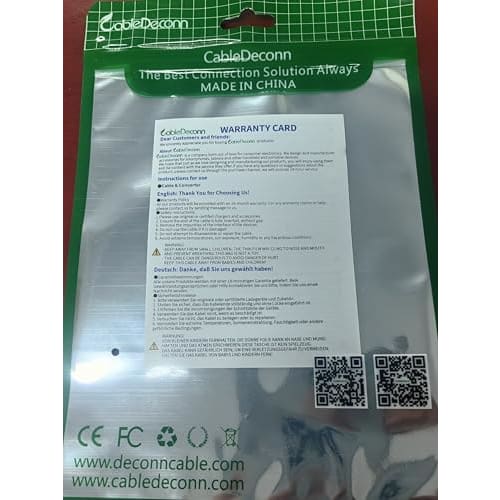 CABLEDECONN Mini DP-DisplayPort 8K Kabel 8K (76804320) @ 60Hz 4K @ 144Hz DisplayPort 1.4 Bidirektionale Übertragung DisplayPort zu Mini DisplayPort 8K