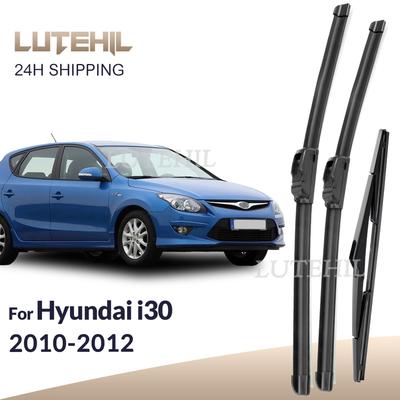 For Hyundai I30 FD 2010-2012 2011 Wiper Front & Rear Wiper Blades Windshield Windscreen Window Brushes 24"+18"+12"