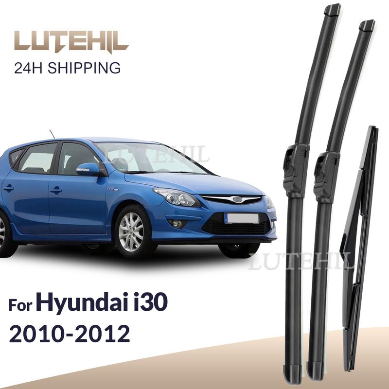 For Hyundai i30 FD 2010-2012 2011 Wiper Front & Rear Wiper Blades Windshield Windscreen Window Brushes 24 +18 +12