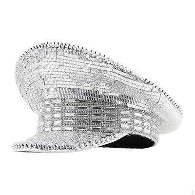 Steampunk Top Hat Burning Man Sequin Men Women Adjustable Vintage Style Headwear Headgear for