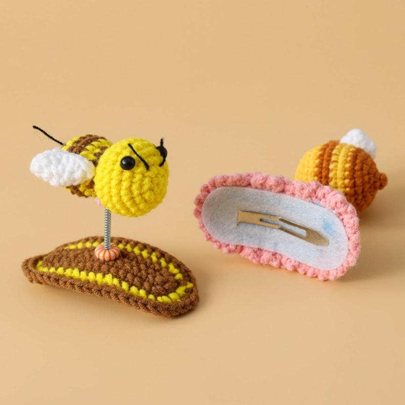 Creative Hair Clips Small Crochet Hairwear Accessories for Little Kids