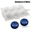 1Pc 3D Blueberry Mousse Cake Mold Blueberry Raspberry Fruit Shaped Dessert Mold Silicone Baking Mold for Chocolate Pudding Decor