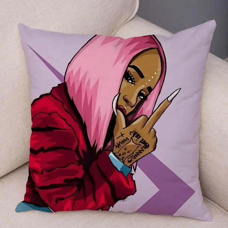Bedroom Living Room Pillowcase Dark Gothic Tattoo Sexy Beautiful Girl Decorative Cushion Cover Sofa Car