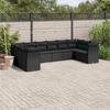 VidaXL Garden Lounge Set 10 Pcs with Cushions Black Wicker 3250034