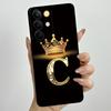 For Realme C85 Pro 2025 Crown Initial Letter Couple Phone Case RealmeC85 Pro 4G RMX5555 Soft Silicone TPU Lens Protective Casing