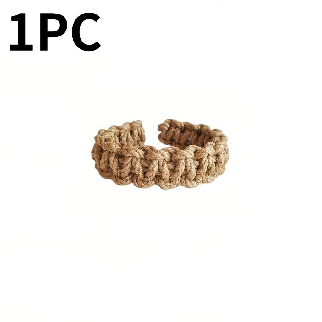 8PCS Handwoven Curtain Tiebacks Nordic Style Linen Rope Twisted Hemp Rope Curtain Clips Boho Rustic Curtain Holdbacks Home Decor