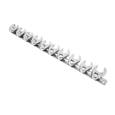 10pcs Crows Foot Wrench Set 10mm To 22mm Sizes Metric Nut Wrench for 38in Drive Ratchet