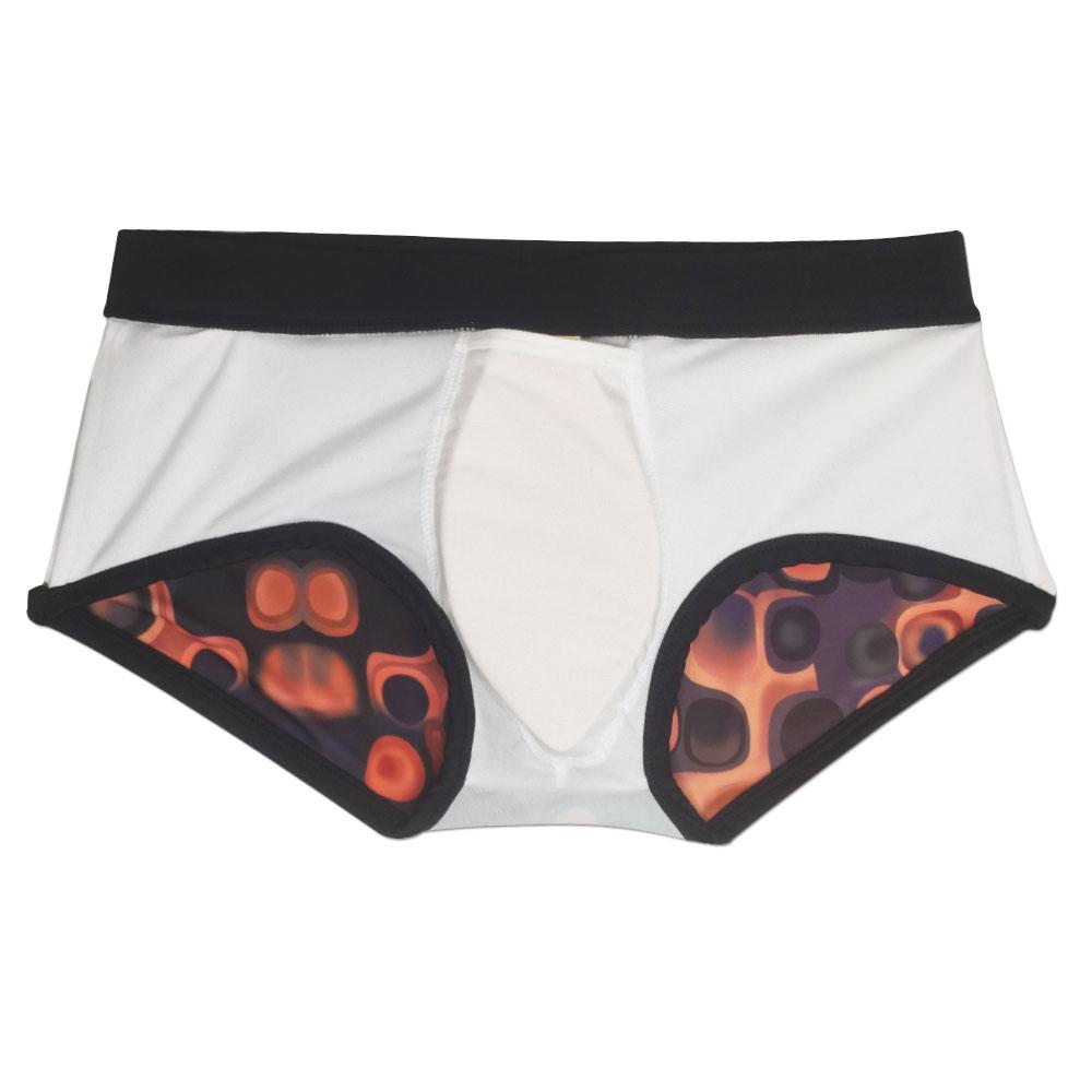 Pánské plavky kalhotky hnědá mřížka nízký pas přiléhavý střih sexy plavky plážové oblečení opalování, surfování