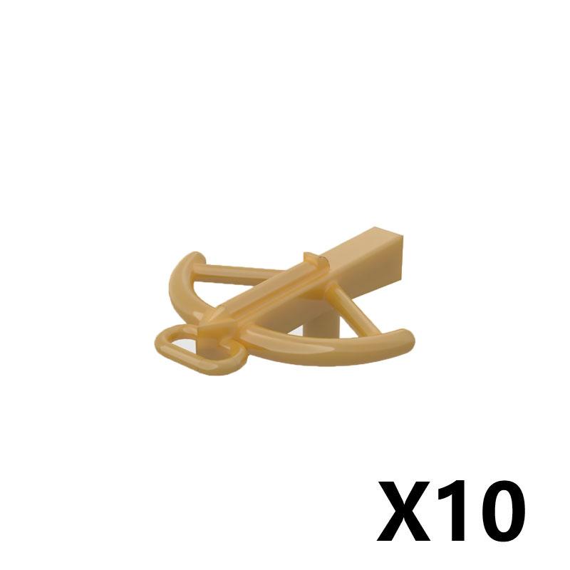 MOC Armes Médiévales Accessoire Briques Soldat Figurine Chapeau de Cow-boy Fusil de Chasse Arbalète Lance Armure Casque Masque Brique Jouet