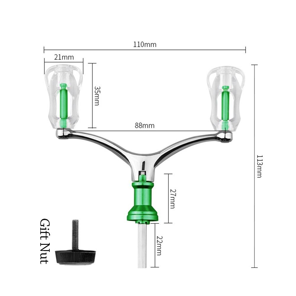 

Aluminum Alloy Double Grip Handle Foldable Handlebar Replacement Reel For 1000-4000 Model зелёный
