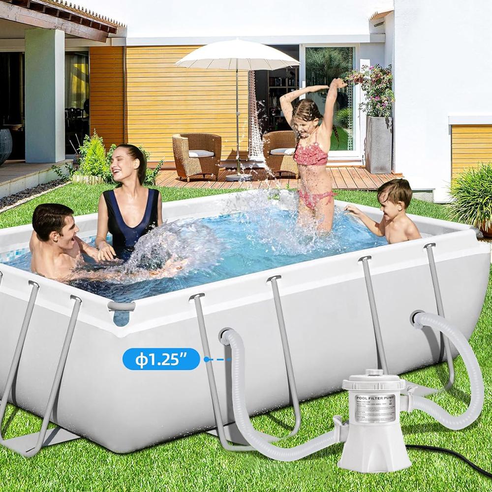 Pool Filter Pump 330 GPH Paddling Pool Electric Water Pump With 2 Pool Filter Cartridge Pool Pumps Ground Small Pool Filter Pump