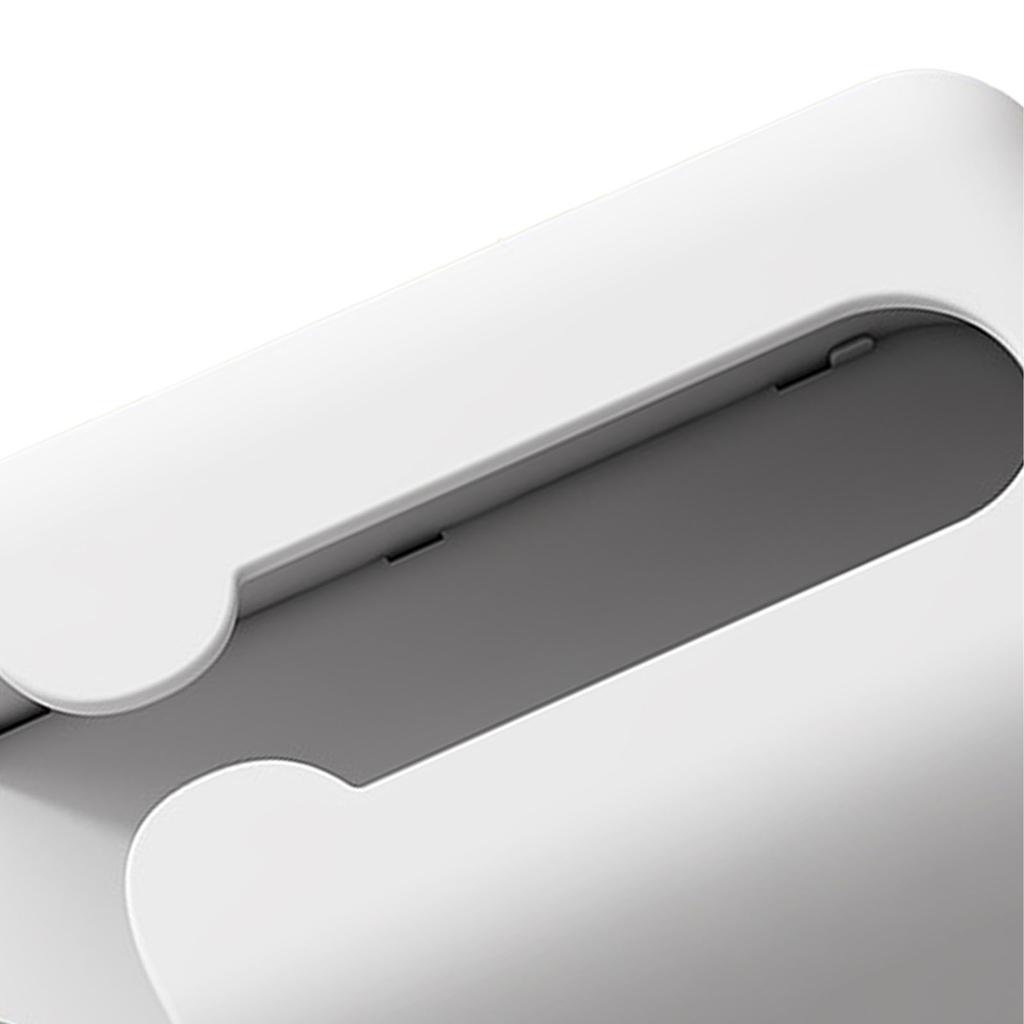 Wall Mounted Tissue Box Punching Free Cute Bear Pattern Plastic Tissue Dispenser for Home Bathroom White Bear Pink