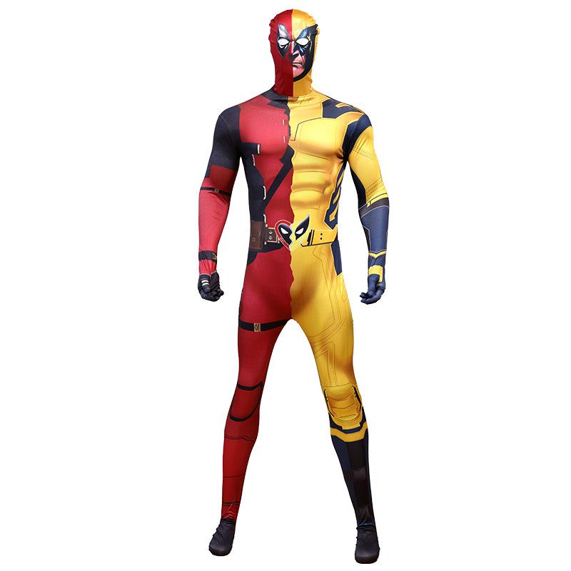 

Halloween Marvel Big Red Deadpool Tights Dress Up Deadpool COS Dress Up 100 yards recommended (90-100)cm