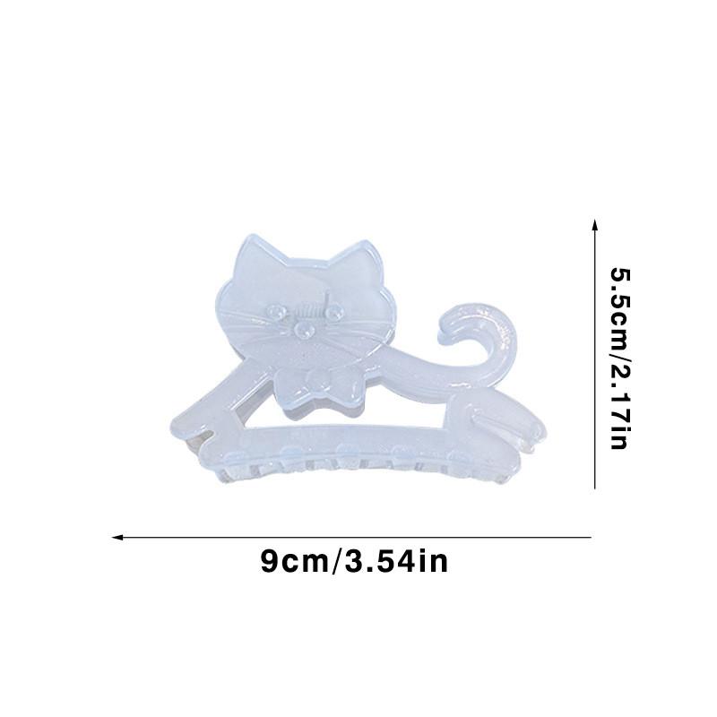 Korean Style Cartoon Cat Hair Clip Women's Hollow Out Fresh and Cute Shark Clip Hair Accessories