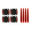 3D Carbon Fiber Car Door Handle Stickers Scratch-Resistant Stickers Car Safety Reflective Strip Auto Stickers