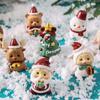 Christmas Decorations Resin Miniature Figurines Mini  Santa Claus Snowman Xmas Tree For Xmas Goodie Bag Fillers Party Favors