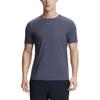 Fila Fitness Series Printed Letter Knitted Solid Color Straight-Cut Round Neck Short Sleeve T-Shirt Men Tops Deep-Gray A11M421119F-DY