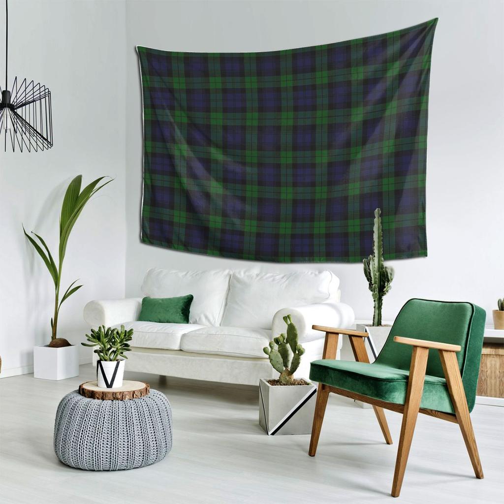 Black Watch Tartan Plaid Tapestry Decoration Art Aesthetic Tapestries for Living Room Bedroom Home Wall Cloth Wall Hanging