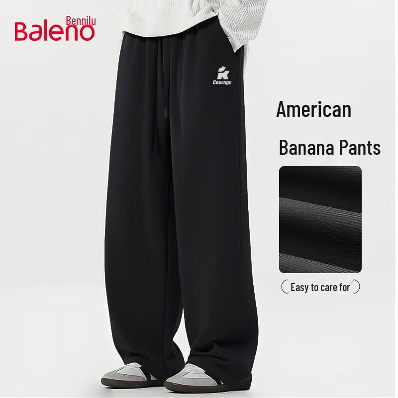 

Baleno Men s High-Street Knitted Loose Curved-Leg Sweatpants 3XL