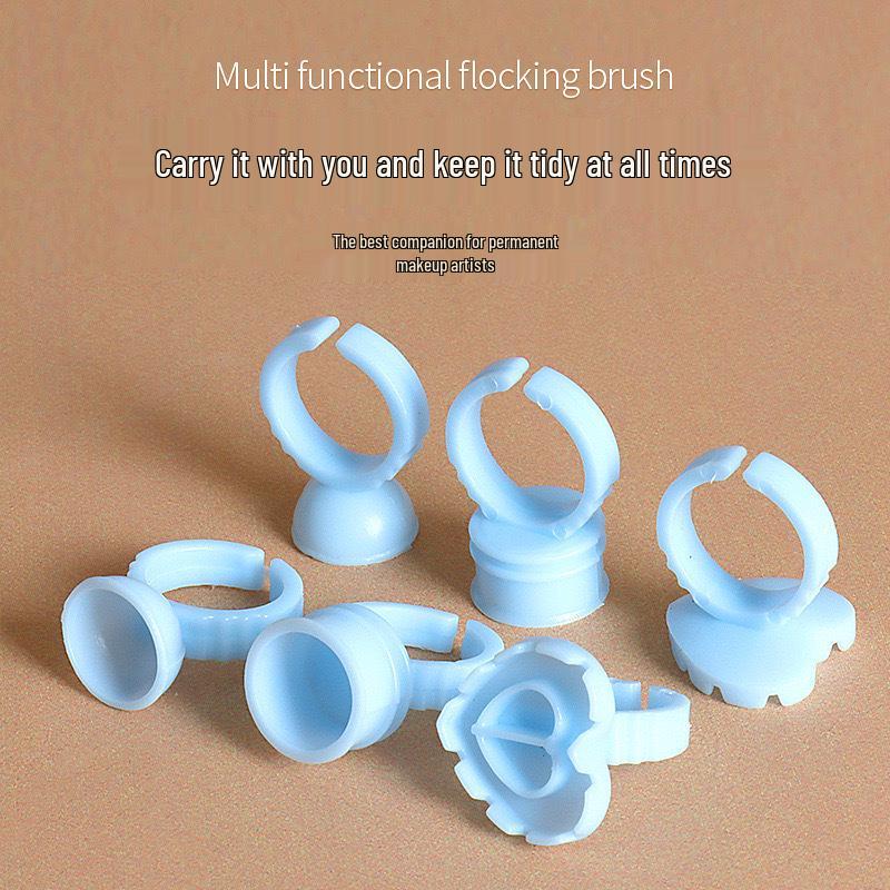 Eyelash Blooming Glue & Pigment Drip Ring Cup for Microblading