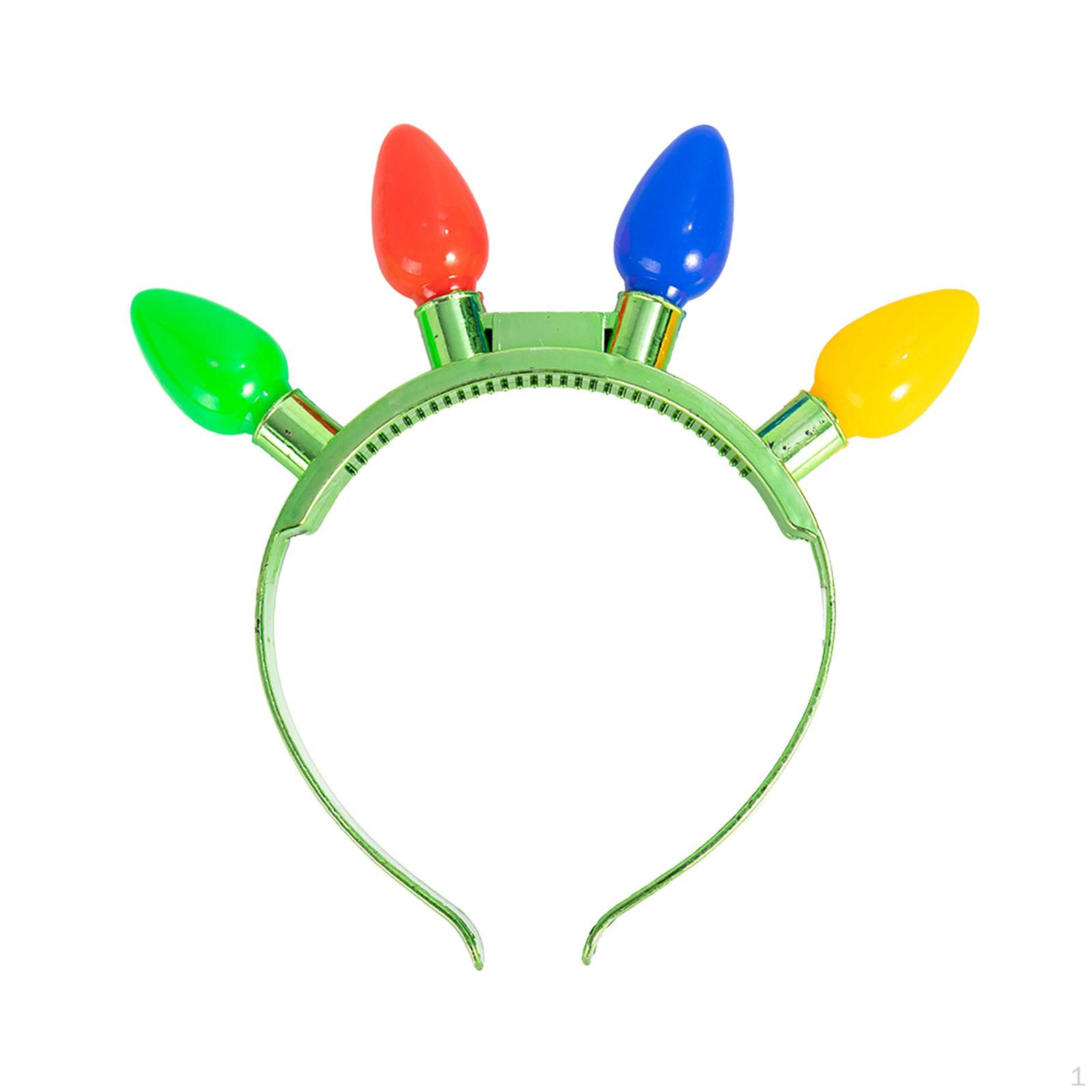 Christmas Headband LED Flashing Headpiece Xmas Hair Bands Light up for Costume