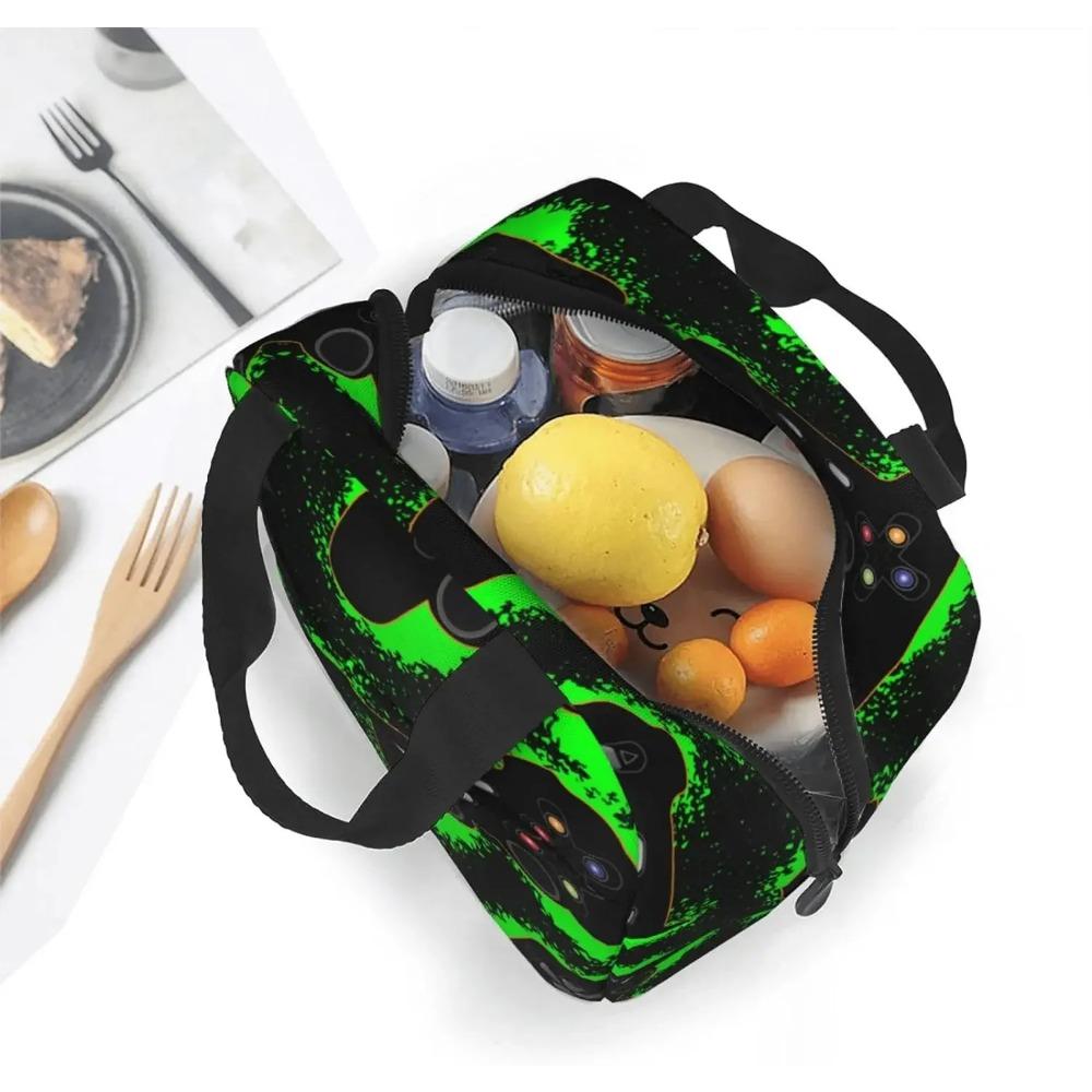 Videospelsvapen Cool Gamer Lunchväska Isolerad Matlåda för Vuxna Barn Återanvändbar Bento Bärkasse för Arbete Skola Picknick Resor