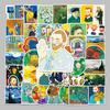 50 Trendy Van Gogh Oil Painting DIY Stickers for Motorcycle, Scooter, Car, and Refrigerator