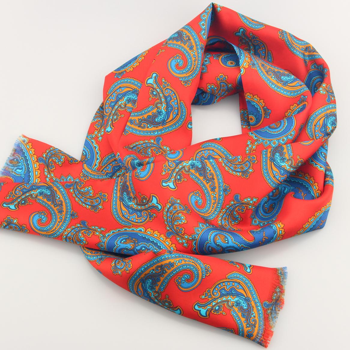 Custom Silk Twill Hand Rolled Edge Hand Screen Print Women Girls Hair Scarf Silk Head Scarf Bandana Silk Square Wrap Neck Scarf