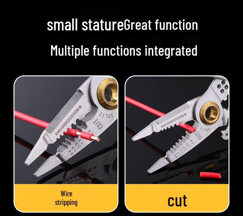 New Electrician's Multifunctional Wire Stripper and Cutter with Looping and Separating Pliers