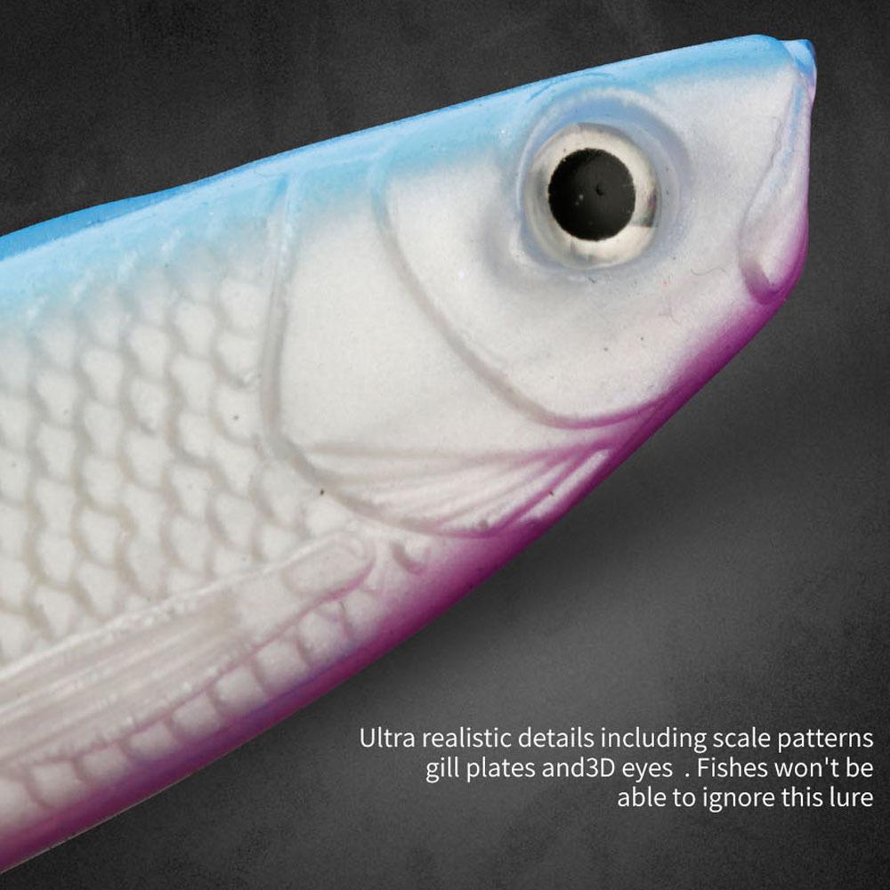 Wildangeln Bionischer T-Schwanz Weichköder - 10CM/11.5g Elritze Simulationsköder (3 Stück)