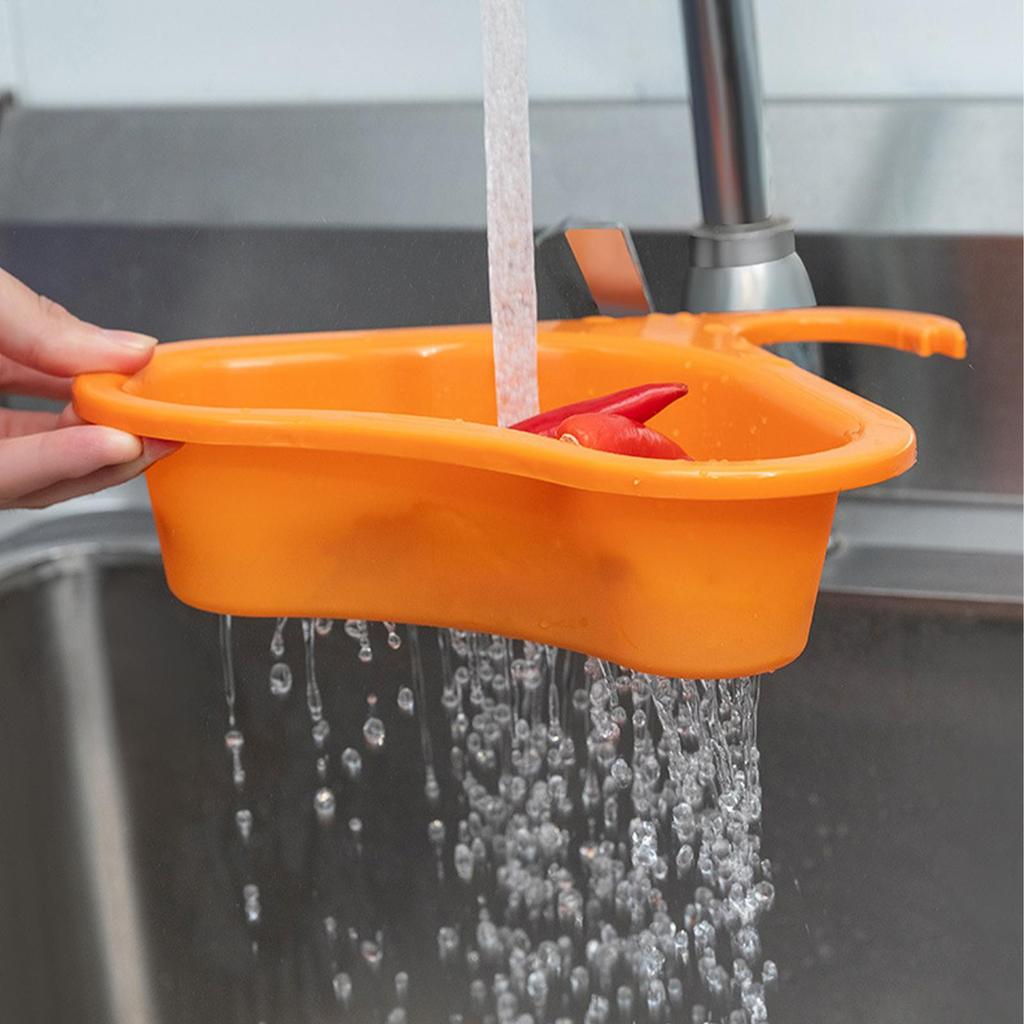 Schwan Spülbeckenablaufkorb Haushalt Rutschfest Armatur Korb Lebensmittelqualität Filterkorb für Badezimmer Dreieck Siebkorb