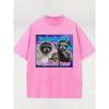 Small Raccoon, Animal Print Design, Rugby, 8.11 oz of Cotton High-Quality Printed T-Shirt with Round Neck And Short Sleeves