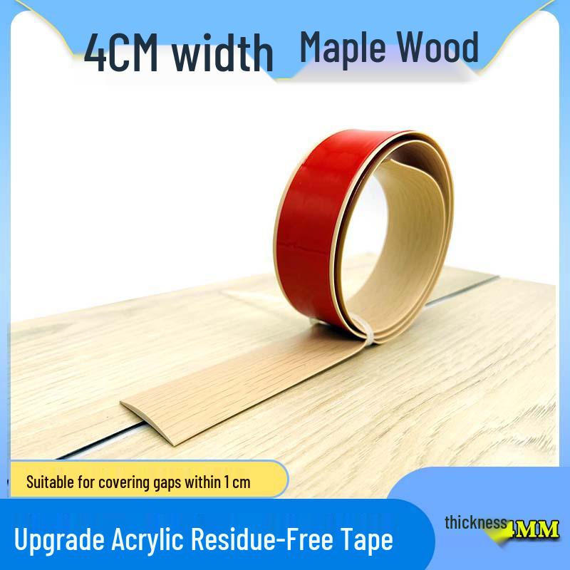 Self-Adhesive Wood Floor Trim Strip - Glue-Free Edge Divider for Doorway and Threshold Decoration