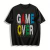 AOEE Vowel Letters Graphic Print Casual Tee Pure Cotton T-shirt