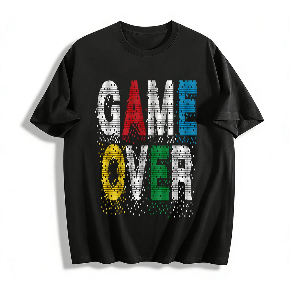 

AOEE Vowel Letters Graphic Print Casual Tee Pure cotton T-shirt XXS