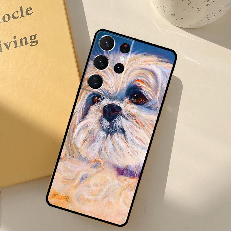 Shih Tzu Dog Phone Case For Samsung Galaxy S25 S20 S21 S22 S23 S24 Ultra S9 S10 Plus S25 FE Cover Shell