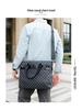 Men's Plaid Handbag: Business One-Shoulder Classic, 14-inch Laptop Briefcase