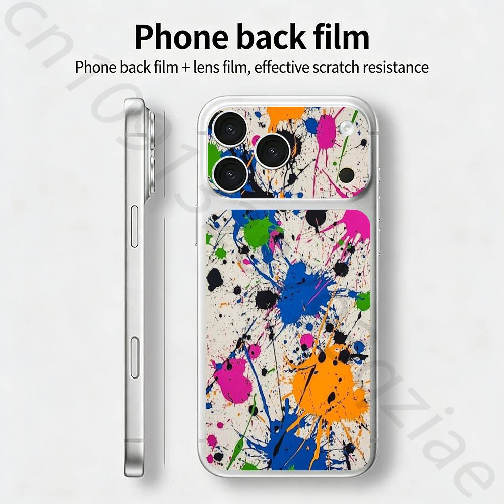 

Барвистий(1) Для iPhone 17 pro Max /17 pro Повна наклейка-обгортка Skin Wrap 3D Кольорова Задня Захисна Плівка-Наклейка iPhone17pro