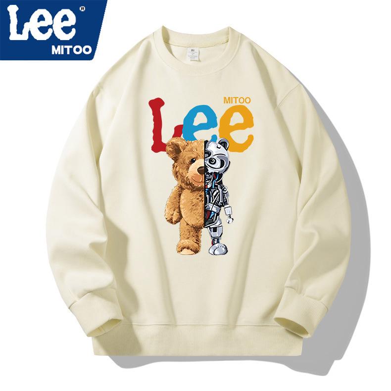 Lee & Mitoo Co-Branded Unisex Light Luxury Fleece-Lined Casual Sweatshirt, Autumn/Winter 2025 Collection