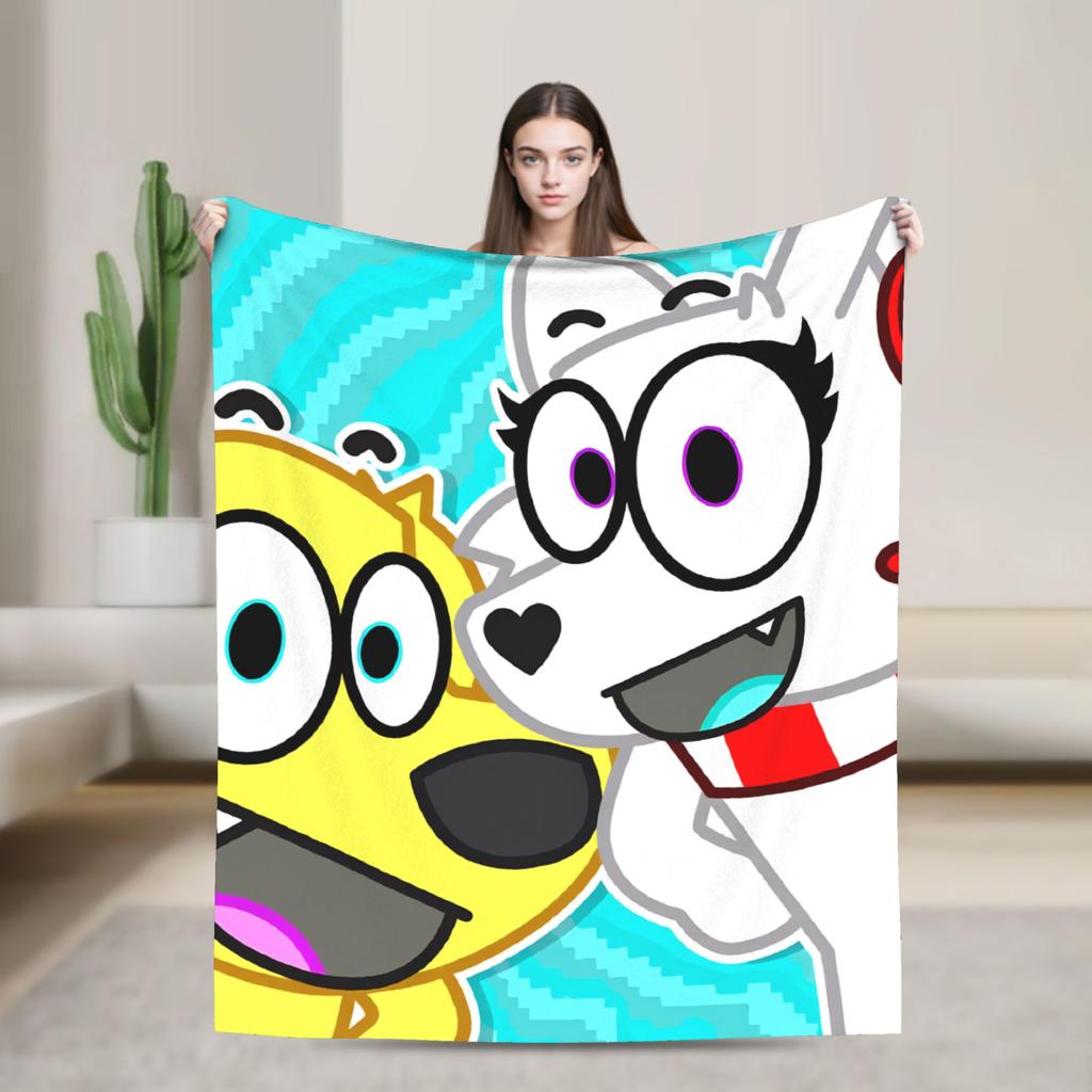 Tylers And Snowi Gaming Blanket  Camping Flannel Throw Blanket For Living Room Warm Soft Customized Quality Bedspread Gift