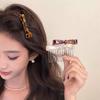 Acetate Bow Hair Comb for Women – Anti-Slip Side Hair Clip, Fringe & Flyaway Tamer, Backward Insert Design, Elegant Daily