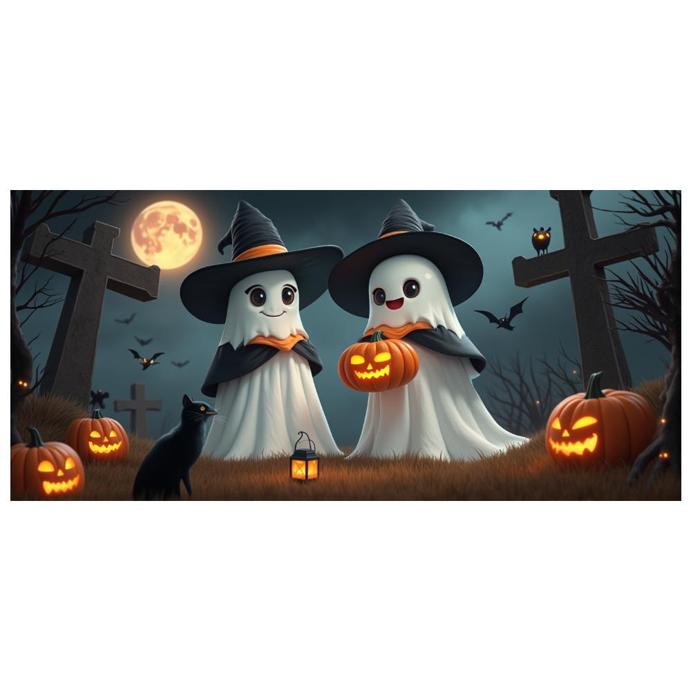 Halloween Decor Pumpkin Design Ghost Banner Pumpkin Banner Spooky Theme Halloween Banner For Event Decoration Trick Or Treat