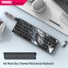 Wireless Bluetooth Tri-Mode 61-Key Compact Mechanical Keyboard for E-Sports and Office with Silent Custom PBT Keys