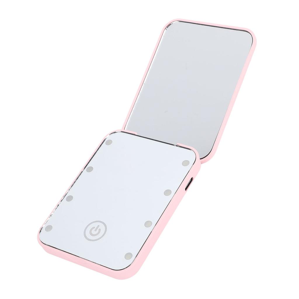 Compact LED Travel Makeup Mirror 2 Sided Magnification Rechargable Portable Handheld Small Lighted Cosmetic Mirror