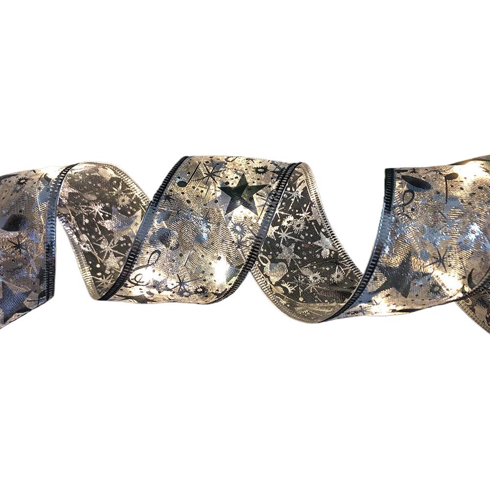 5m LED Ribbon Christmas Tree Ornaments for Home DIY Bows Light String Navidad New Year 2025 Fairy Lights Christmas Decoration