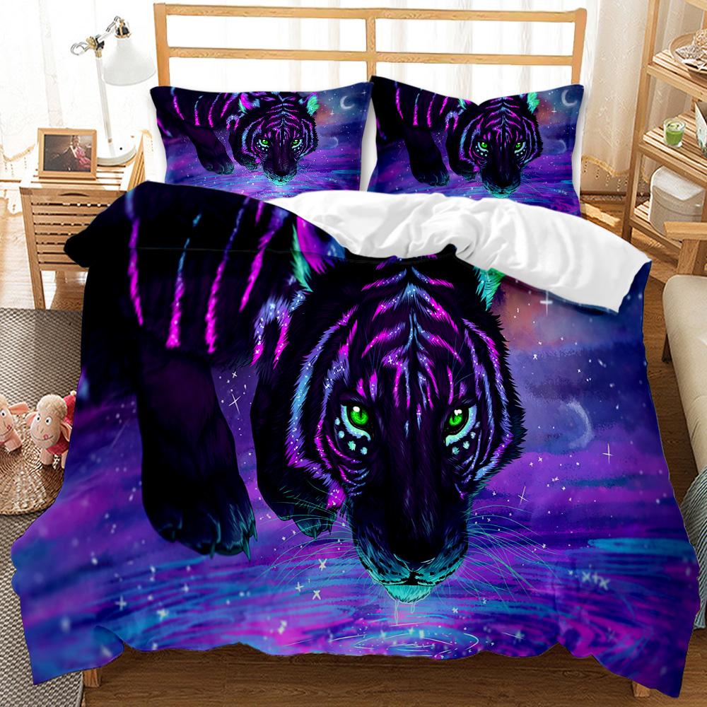 3D Wild Animal Print Brown Lion Duvet Cover Set. Available In Twin, Full, King, Queen Sizes