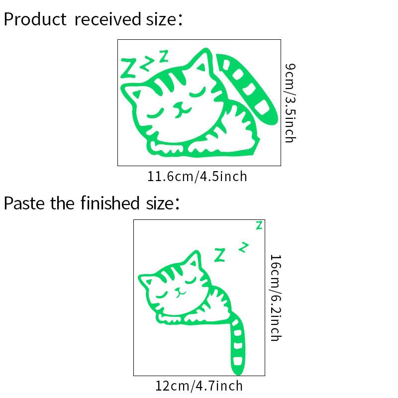 Personalized Cat Luminous Three-color Switch Stickers Home Decoration Wall Stickers Children's Room Luminous Switch Stickers
